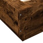 vidaXL Cadre de lit avec lumières LED chêne fumé 135x190 cm