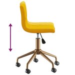 vidaXL Chaises à manger pivotantes lot de 2 jaune moutarde velours