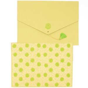 PAPERTREE MONSOON Lot de 5 Enveloppes (A5) - Anis
