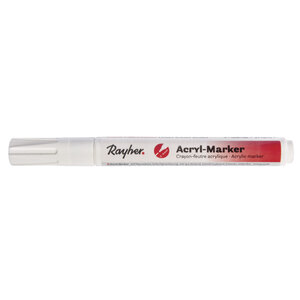 Marqueur feutre acrylique Blanc Pointe ronde 2-4mm avec soupape