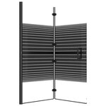 vidaXL Cabine de douche pliable ESG 120x140 cm Noir