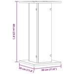 vidaXL Supports pour plantes 2 Pièces blanc 30x30x60 cm bois d'ingénierie