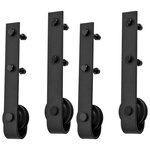 vidaXL Kits de fixation pour porte coulissante 2 Pièces 200 cm Acier Noir