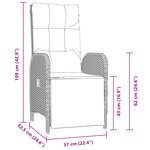 vidaXL Ensemble de salle à manger de jardin 5 pièces avec coussins noir poly rotin