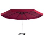 vidaXL Parasol avec base portable Rouge