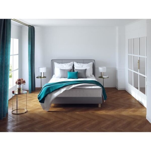 Matelas 140 x 190 cm + sommier - 5 zones et mémoire de forme - 16 cm