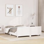vidaXL Cadre de lit sans matelas blanc 120x190 cm bois de pin massif