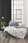 Parure de lit grise TRAVERTIN 240 x 220 cm