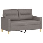 vidaXL Ensemble de canapés 4 Pièces avec coussins Taupe Tissu