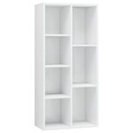 vidaXL Bibliothèque Blanc brillant 50x25x106 cm Bois d’ingénierie