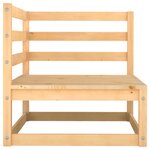 vidaXL Canapés d'angle de jardin 2Pièces avec coussins Bois de pin massif