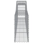 vidaXL Paniers à gabions arqués 8 Pièces 400x30x60/80 cm Fer galvanisé
