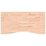 vidaXL Dessus de bureau 100x(45-50)x2 5 cm bois massif de hêtre