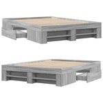 vidaXL Cadre de lit sonoma gris 120x190 cm bois d'ingénierie