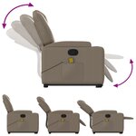 vidaXL Fauteuil inclinable de massage Cappuccino Similicuir