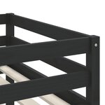 vidaXL Lit mezzanine enfants et rideaux rose 80x200cm bois pin massif
