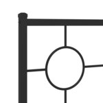 vidaXL Tête de lit métal noir 80 cm