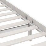 vidaXL Cadre de lit Blanc Bois massif 75x190 cm Petit simple