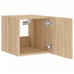 vidaXL Meubles TV muraux lumières LED 2 Pièces chêne sonoma 30 5x35x30 cm