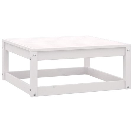 vidaXL Repose-pied de jardin 70x70x30 cm blanc bois de pin solide