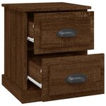 vidaXL Table de chevet chêne marron 39x39x47 5 cm bois d'ingénierie