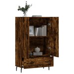 vidaXL Buffet haut chêne fumé 69 5x31x115 cm bois d'ingénierie