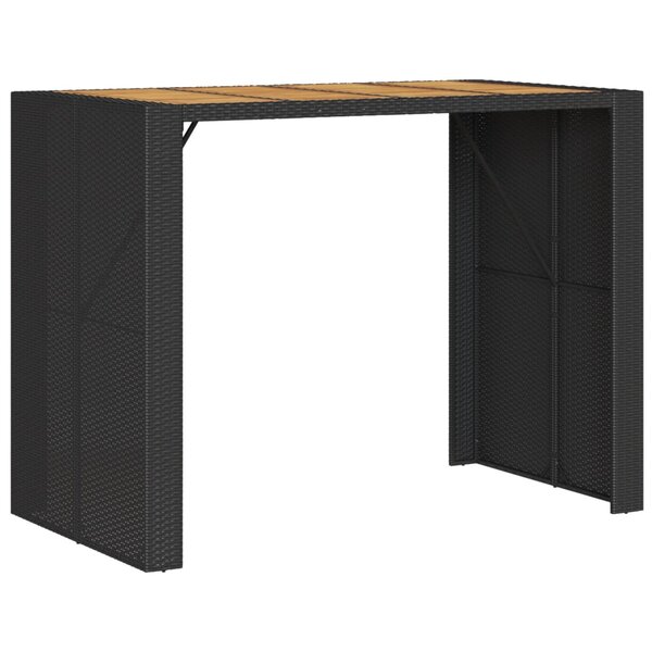 vidaXL Table de jardin avec dessus en bois d'acacia noir 145x80x110 cm