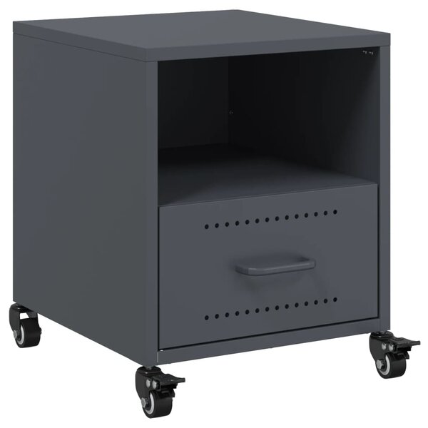 vidaXL Table de chevet anthracite 36x39x43 5 cm acier