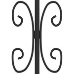 vidaXL Portail et sommet de lance Noir 406x173 cm Acier enduit poudre