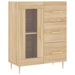 vidaXL Buffet haut Chêne sonoma 69 5x34x180 cm Bois d'ingénierie