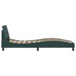 vidaXL Cadre de lit avec tête de lit Vert foncé 90x200 cm Velours