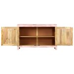 vidaXL Buffet Rose clair 110x35x70 cm Bois de manguier massif