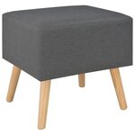vidaXL Tables de chevet 2 Pièces Gris foncé 40x35x40 cm Tissu