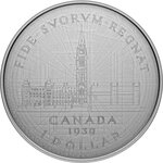 Pièce de monnaie en Argent 1 Dollar g 155.5 (5 oz) Millésime 2024 EMANUEL HAHNS ORIGINAL SKETCH PARLIAMENT