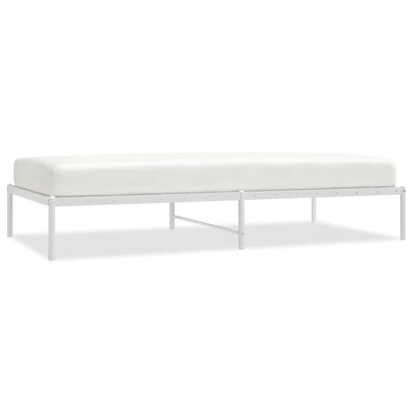 vidaXL Cadre de lit métal blanc 100x200 cm