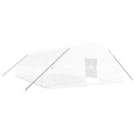 vidaXL Serre avec cadre en acier blanc 60 m² 10x6x2 85 m