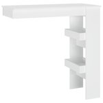 vidaXL Table de bar murale Blanc 102x45x103 5 cm Bois d'ingénierie