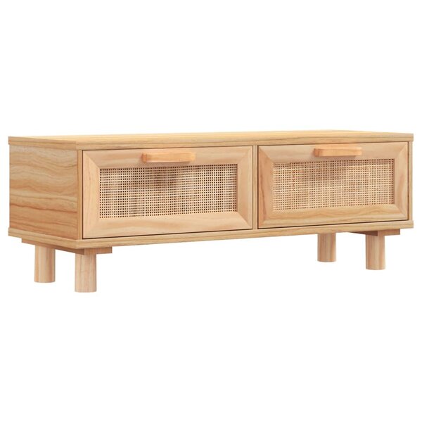 vidaXL Table basse Marron 80x40x30 cm Bois d'ingénierie et pin massif