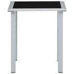 vidaXL Chaises longues lot de 2 avec table aluminium noir