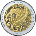 Pièce de monnaie en Argent g 31.1 (1 oz) Millésime 2024 DRAGON