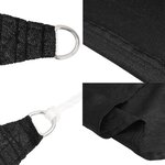 vidaXL Voile d'ombrage 160 g/m² Noir 2x4 5 m PEHD