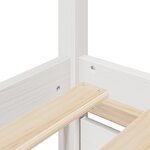 vidaXL Cadre de lit sans matelas blanc 140x190 cm bois de pin massif