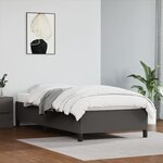 vidaXL Cadre de lit Gris 100x200 cm Similicuir