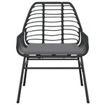 vidaXL Chaises de jardin lot de 2 avec coussins noir résine tressée