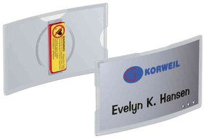 Paquet de 25 Badges KONVEX avec aimant 75 x 40 mm DURABLE