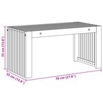 vidaXL Table Basse de Jardin 70x35x35 cm Bois Massif Acacia