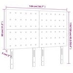 vidaXL Têtes de lit 4 Pièces Cappuccino 72x5x78/88 cm Similicuir