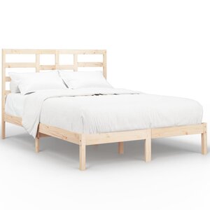 vidaXL Cadre de lit bois massif 120x190 cm petit double