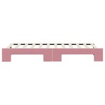 vidaXL Lit de jour avec lit gigogne rose 80x200 cm velours