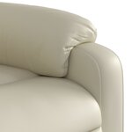 vidaXL Fauteuil inclinable de massage Crème Similicuir
